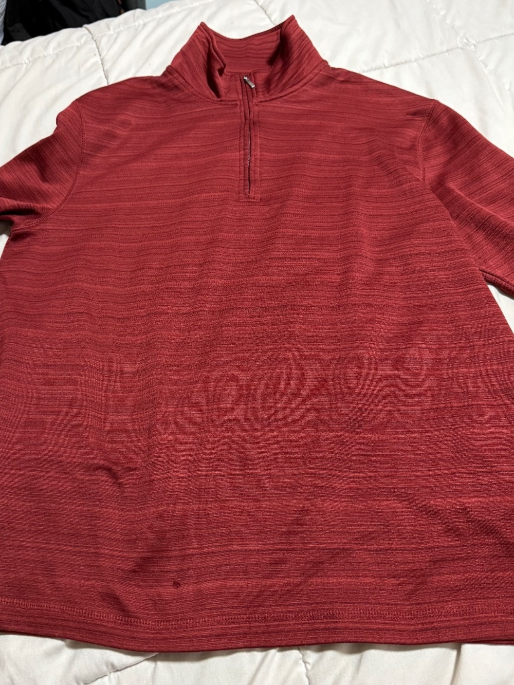 Large Quarter Zip Sweater Haggar Red
